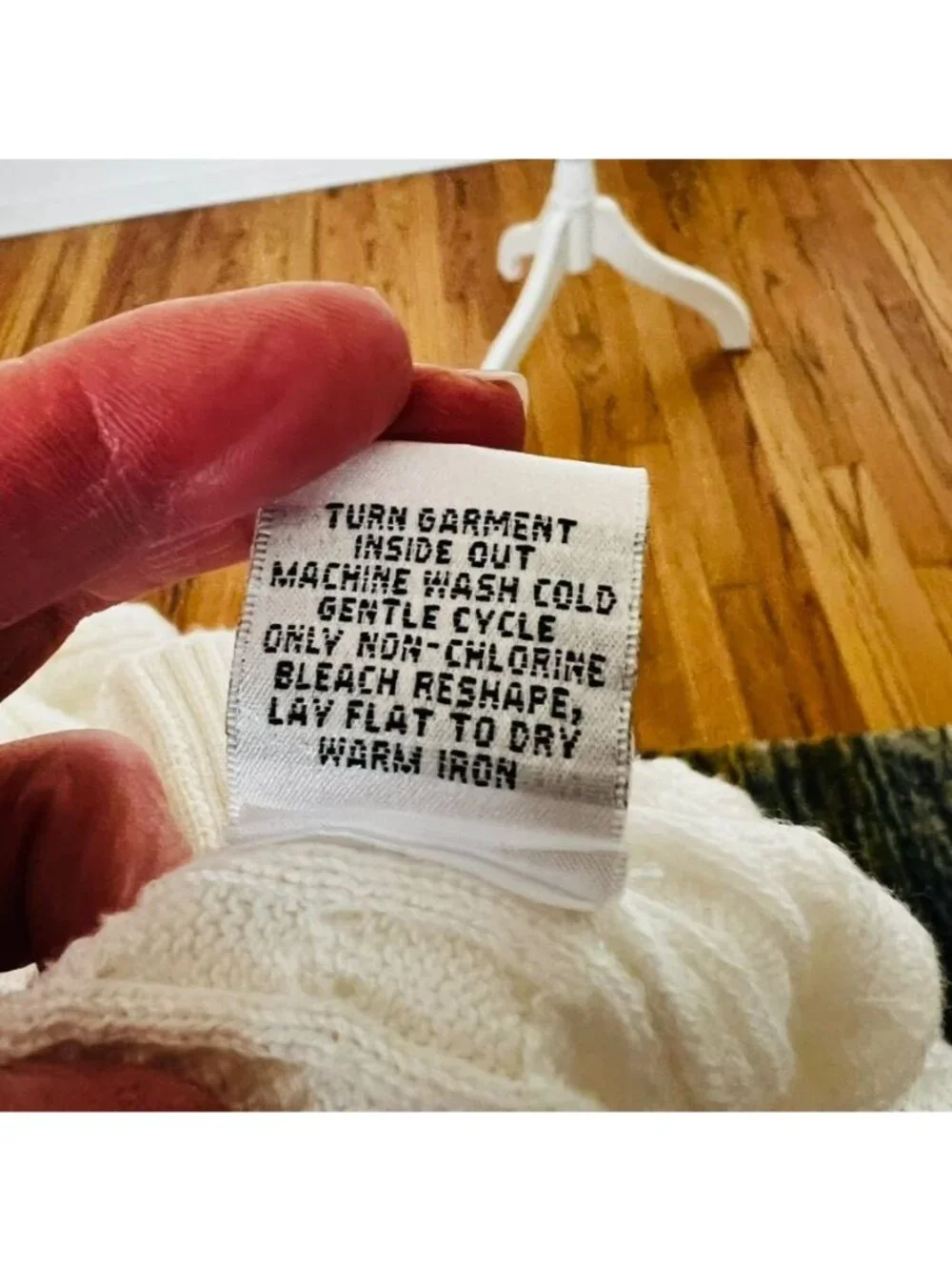 Talbots Cable Knit Sweater L Pima Cotton Light Academia Fisherman Tenniscore - Picture 7 of 12